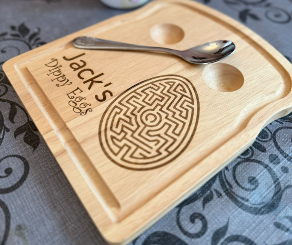 Personalised Breakfast Egg Board - Maze Design